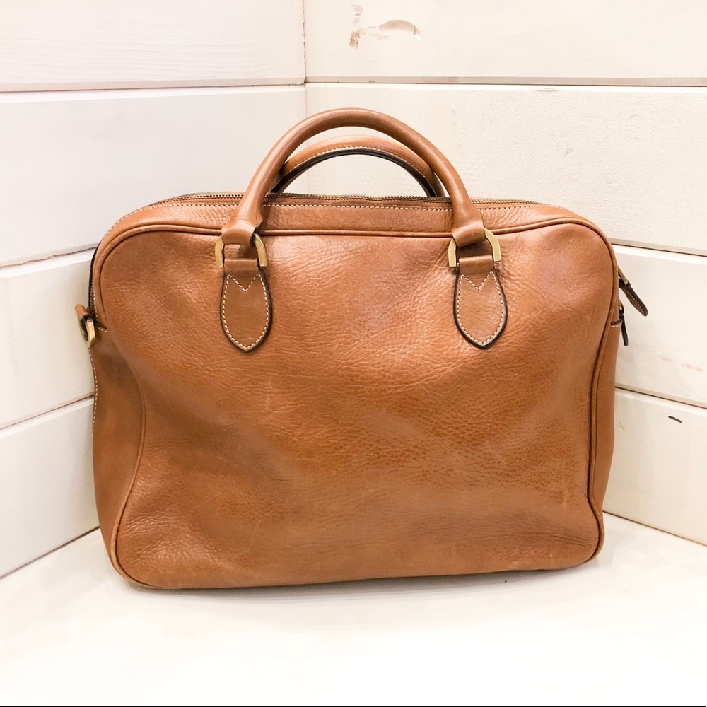 Mulberry Unisex Cognac Leather Briefcase Workbag